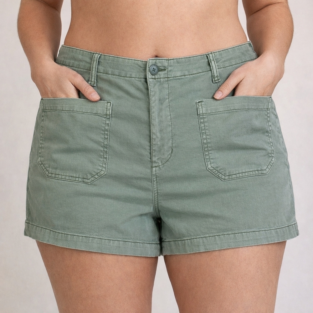 Sanctuary Olive Green Cargo Shorts